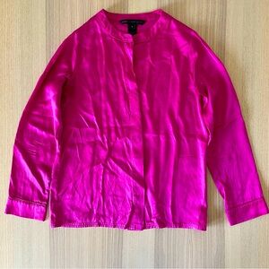 Marc By Marc Jacobs 100% Silk Pink Long-Sleeve Top - Size 0